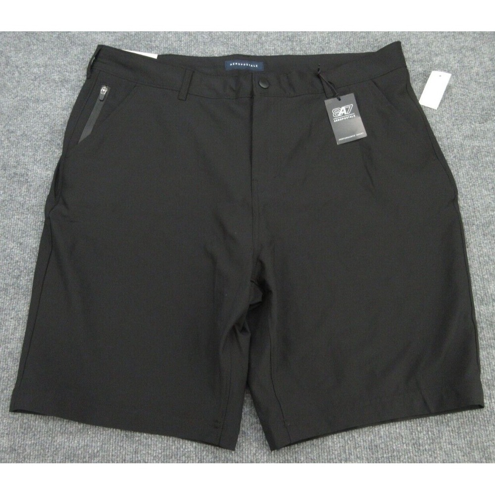Aeropostale Mens Performance Short Regular Black 24/7 Stretch Size 40
